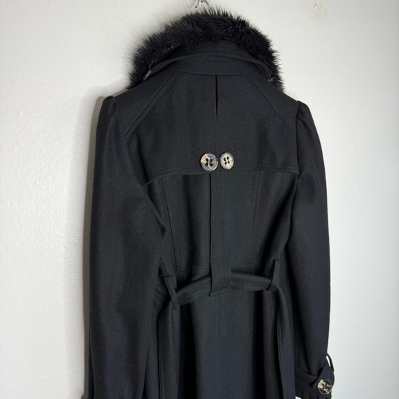 Bebe Wool Blend Black Coat Sz M - Picture 6 of 10